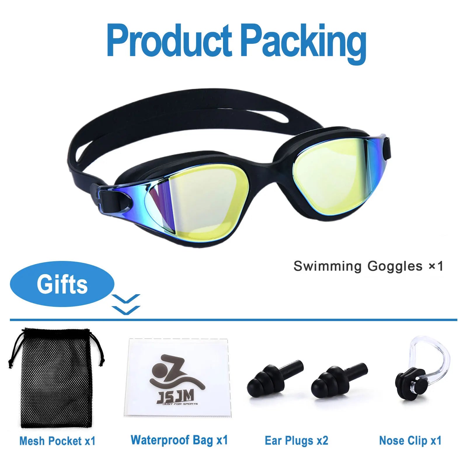 Unisex Swimming Goggles – Anti-Fog Swim Glasses