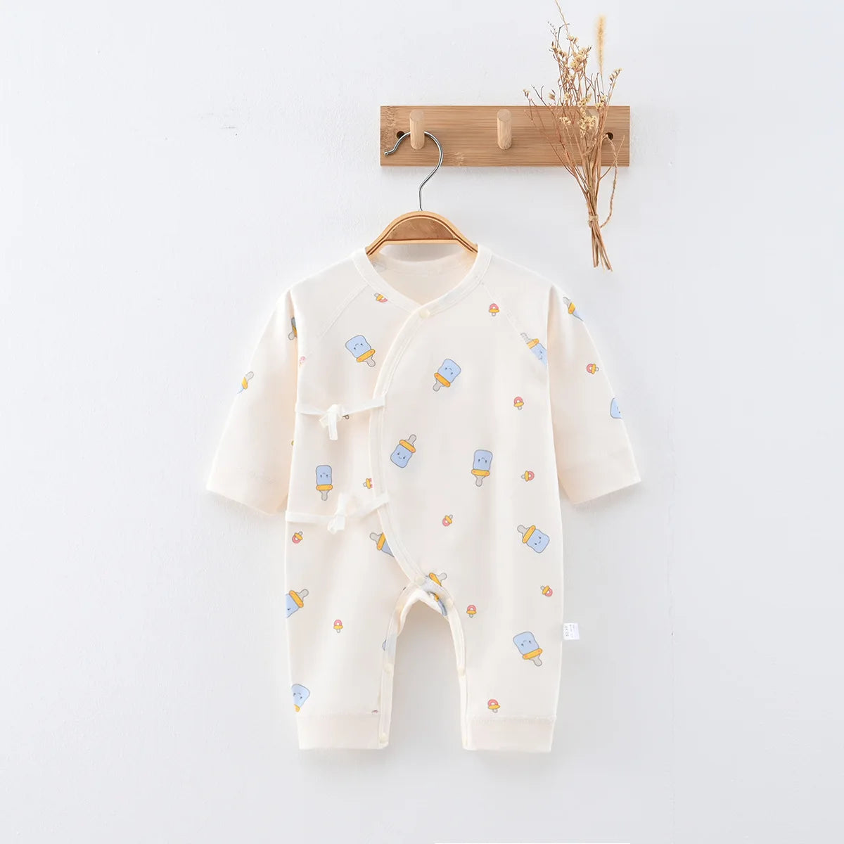 Newborn Cotton Printed Romper – 0–6 Months
