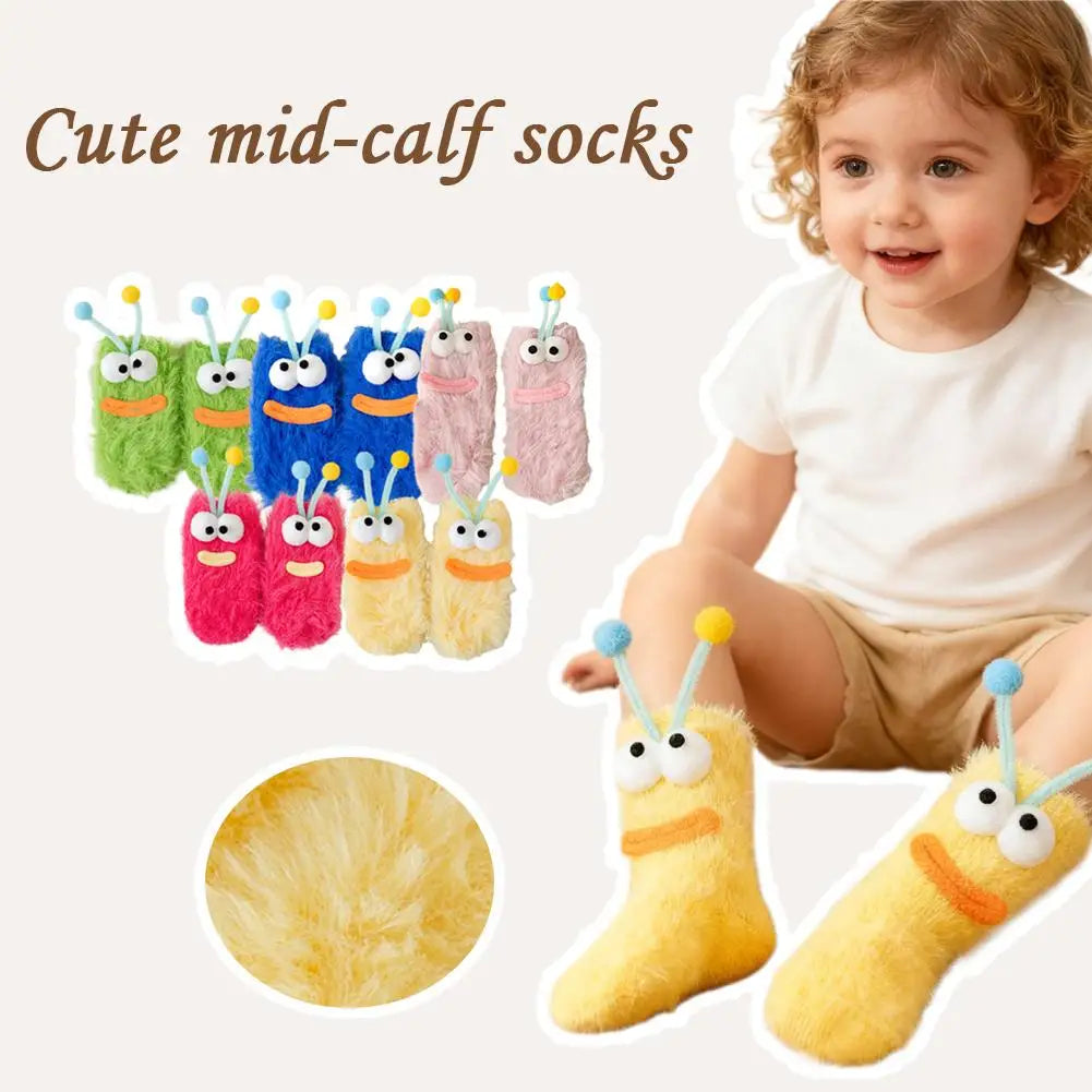Kids Winter Cartoon Animal Socks – Warm & Thick
