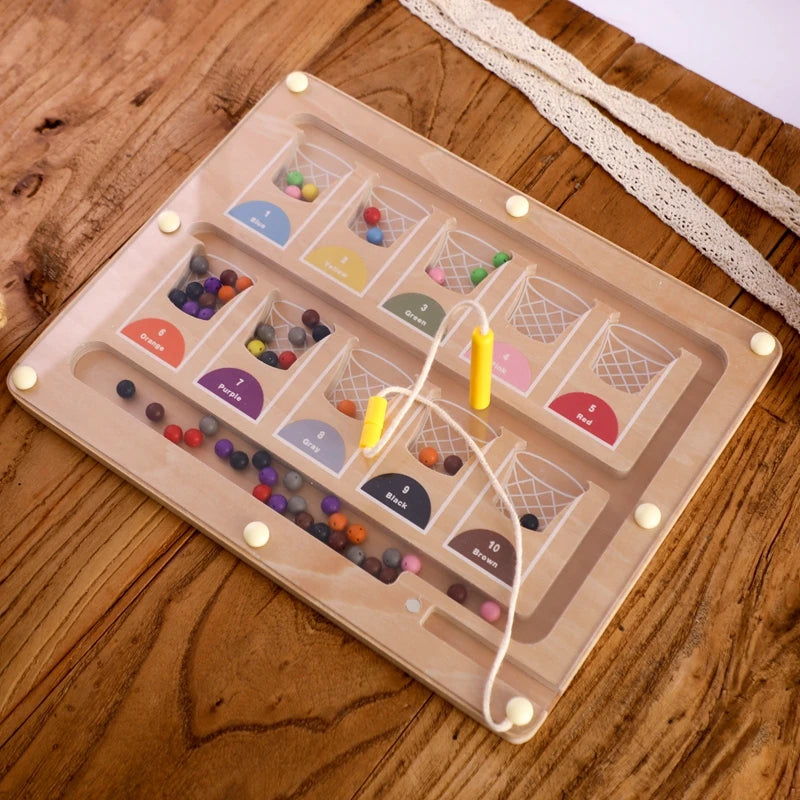 Magnetic Number & Color Puzzle Board – Educational Toy for Toddlers