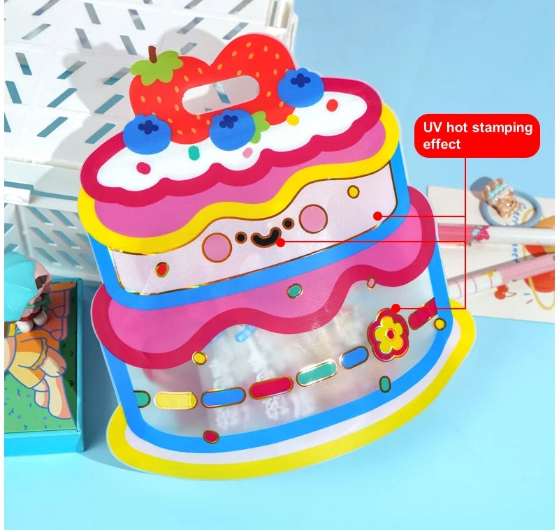 20pcs cute cartoon candy bags with handles – perfect for kids’ snacks, cookies, and birthday party treats.