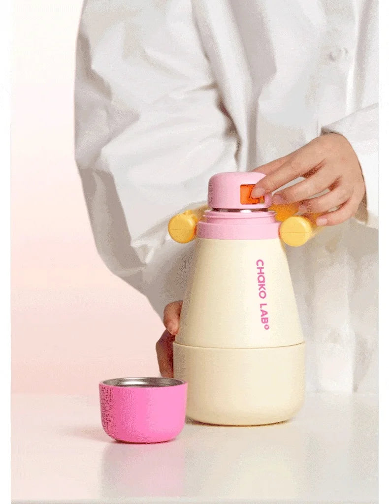 Chakolab 840ML Large Capacity Tata Kettle 316 Stainless Steel Anti Scalding Falling Coffee Cup Portable Straw Thermos Water