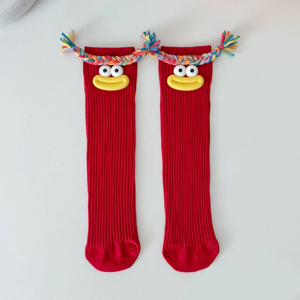 Funny Colorful Cartoon Knee-High Socks