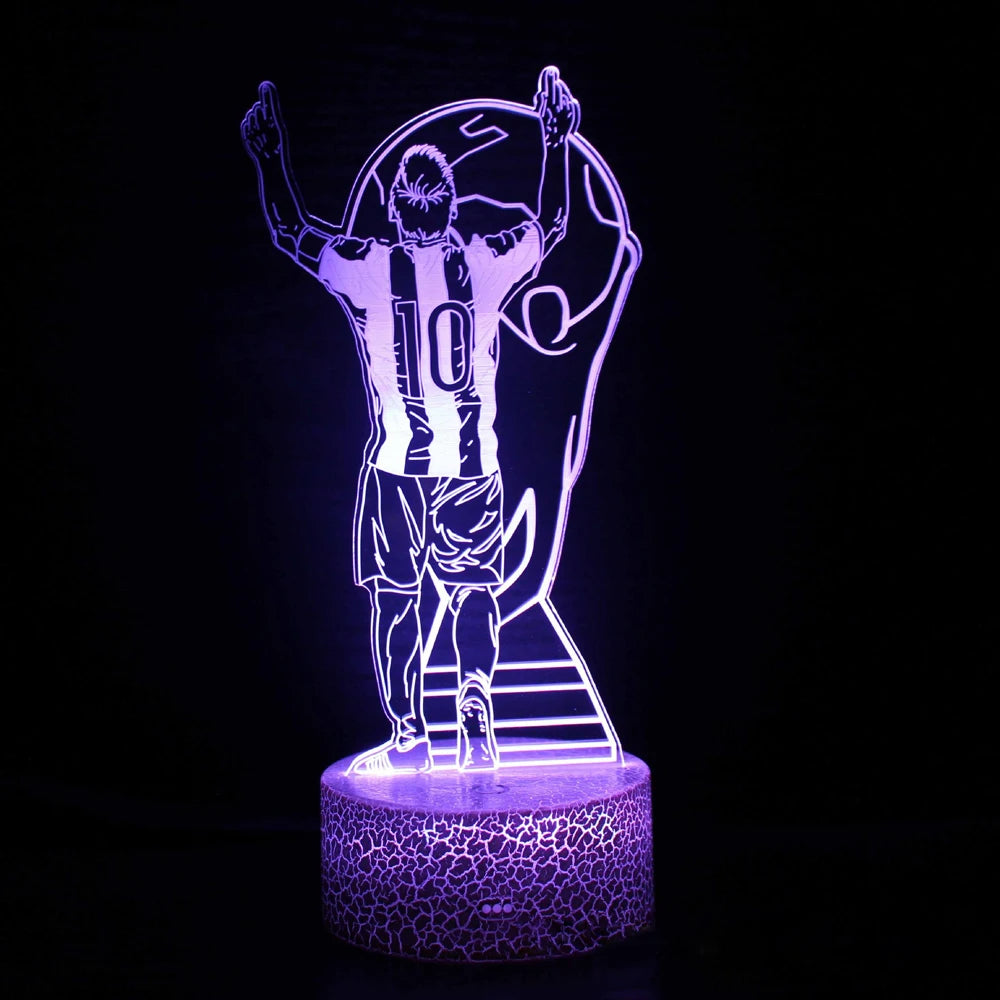 Footballer Cristiano Nathan LED 3D LED Night Light 7/16 Colors