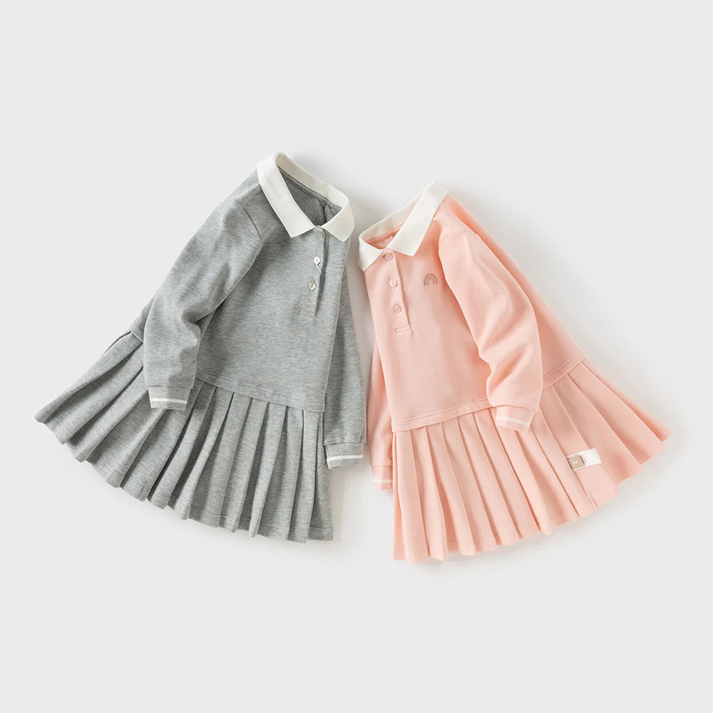 Dave Bella Brand Girl Polo Dress Autumn Long Sleeve Princess
