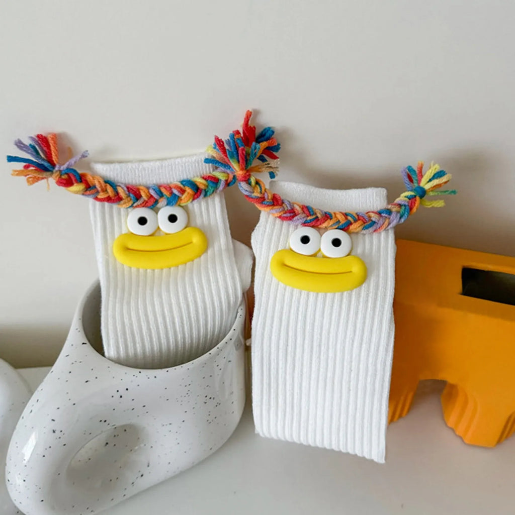 Funny Colorful Cartoon Knee-High Socks