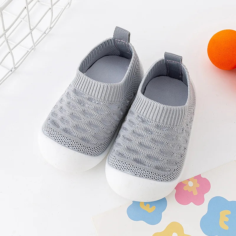 Baby Shoes Anti-slip Breathable Infant Crib Floor Socks with Rubber Sole for Children Shoes Soft Bottom Slippers