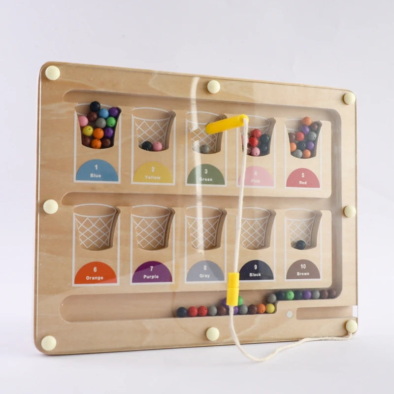 Magnetic Number & Color Puzzle Board – Educational Toy for Toddlers