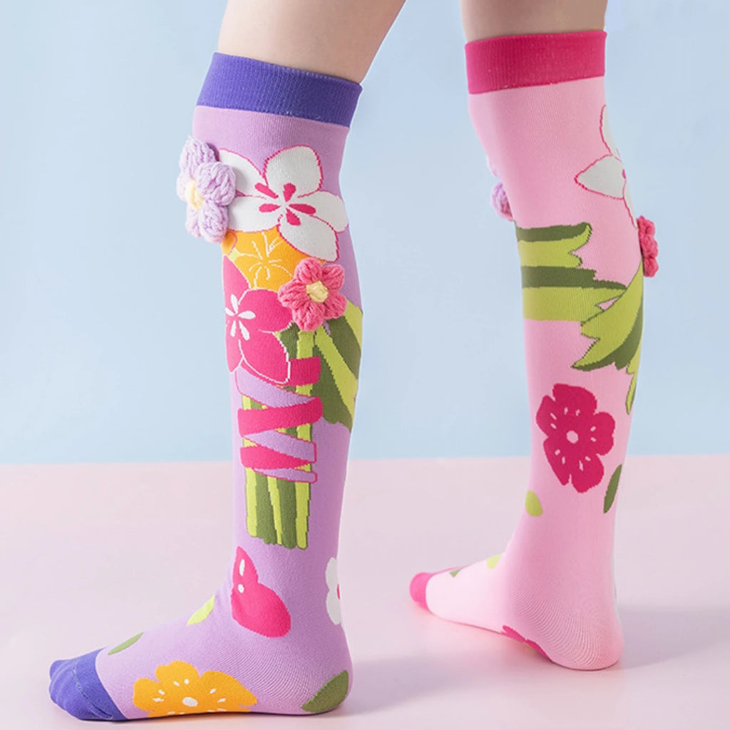 Cute Cartoon Animal Knee-High Socks for Kids