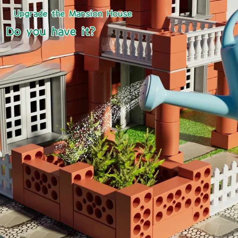 Mini Brick Building Set - Real Masonry Toy for Creative Construction, Architectural Model Making with Tiny Bricks!