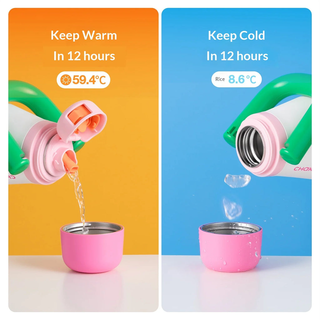 Chakolab 840ML Large Capacity Tata Kettle 316 Stainless Steel Anti Scalding Falling Coffee Cup Portable Straw Thermos Water