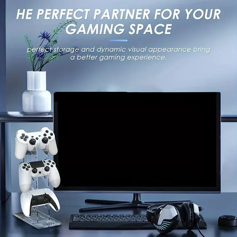 Universal Three-layer Headset Stand Game Console Stand Desktop Storage for All Headphones Handle