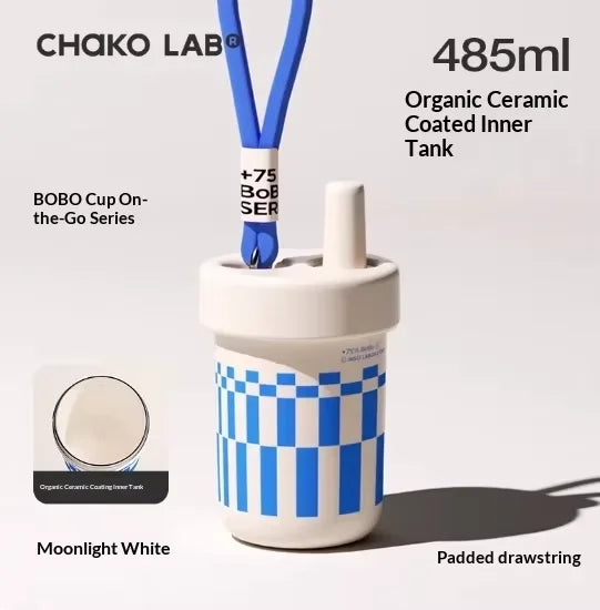 Chakolab Bobo Thermos Cup 485ML Stainless Steel Inner Pot Coffee Cup With Lifting Rope Camping Office Cup Desktop