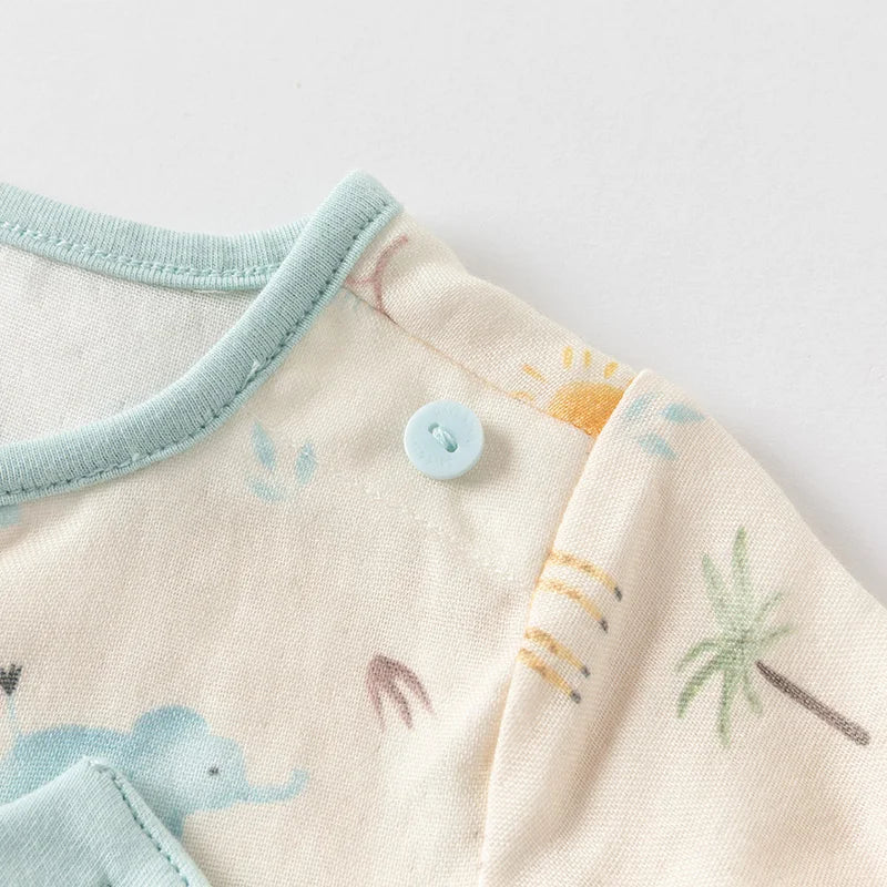 Dave Bella Brand Baby Jumpsuit , Cute Cartoon Animal Print