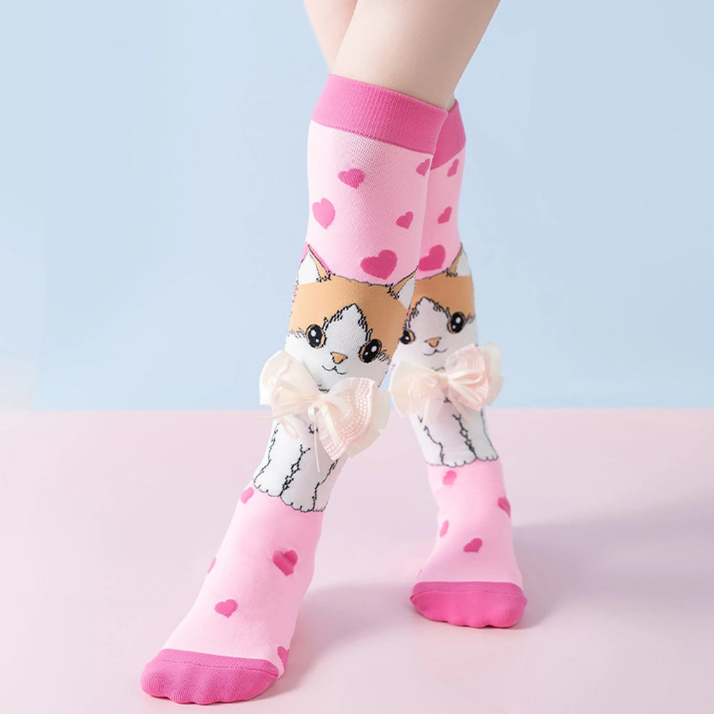 Cute Cartoon Animal Knee-High Socks for Kids