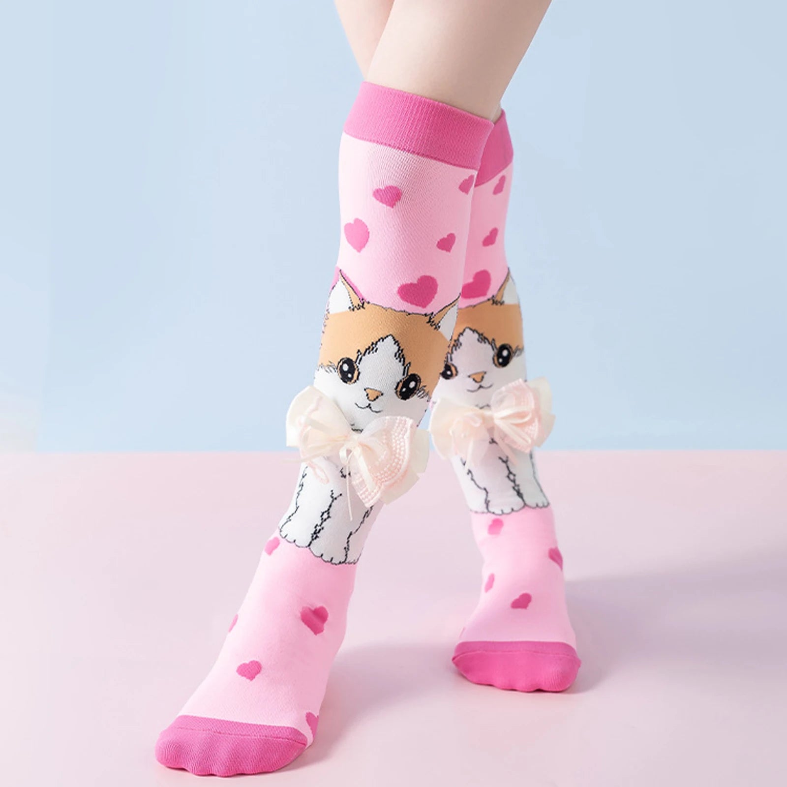 Cute Cartoon Animal Knee-High Socks for Kids