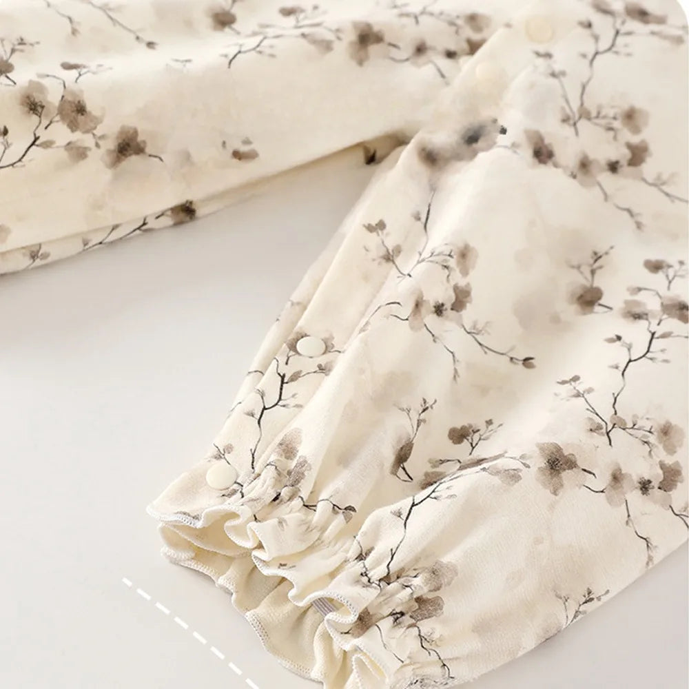 Velvet Cotton Baby Girl Jumpsuit – Spring & Autumn