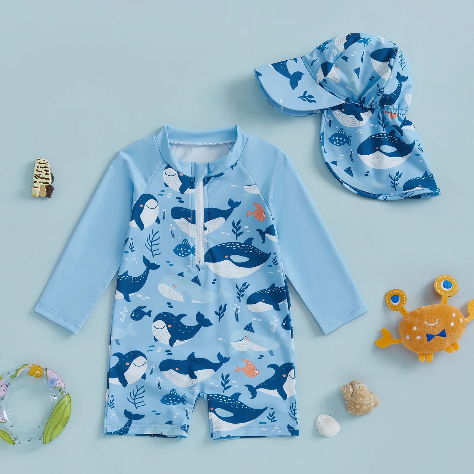 Swimwear’s For Boy with Hat Summer Kids Beachwear