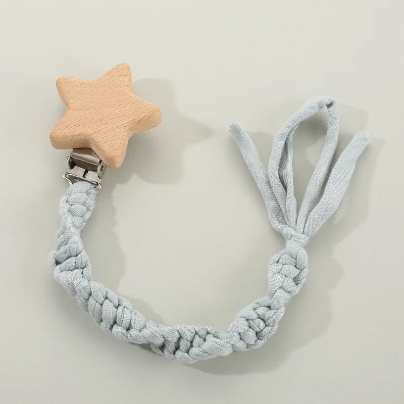 Woven Pacifier Clip with Star Charm