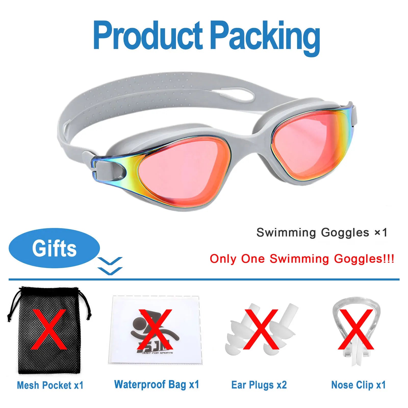 Unisex Swimming Goggles – Anti-Fog Swim Glasses