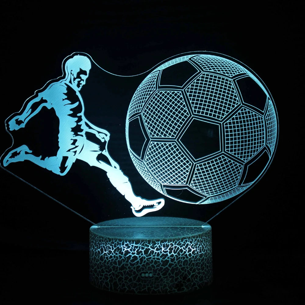 Footballer Cristiano Nathan LED 3D LED Night Light 7/16 Colors