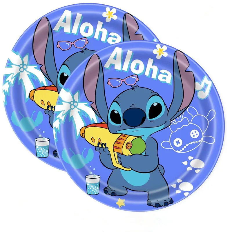 Lilo&Stitch Party Supplies Cup, Plates, Tablecloth, Balloons, Cake Toppers, Gift Box Birthday Party Decoration