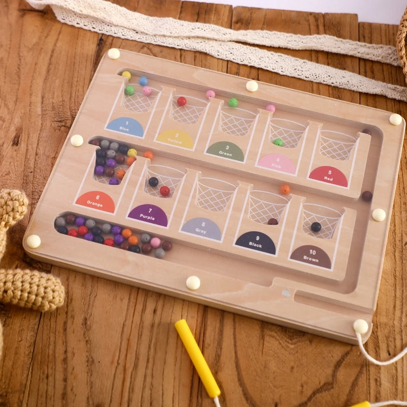 Magnetic Number & Color Puzzle Board – Educational Toy for Toddlers