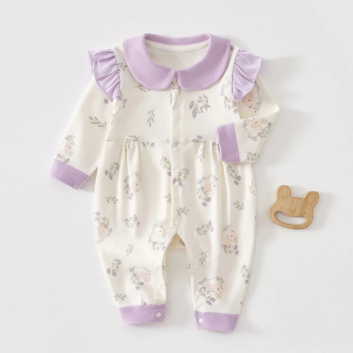 Soft Cotton Lace Baby Girl Jumpsuit – 0-18 Month