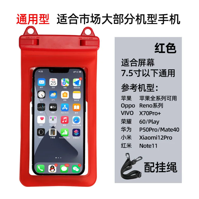 Waterproof Phone Case – Swimming & Diving Dry Bag 
 7.4 inch