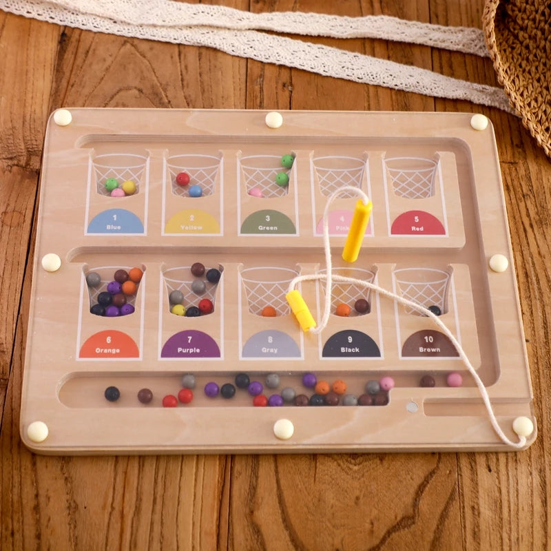 Magnetic Number & Color Puzzle Board – Educational Toy for Toddlers