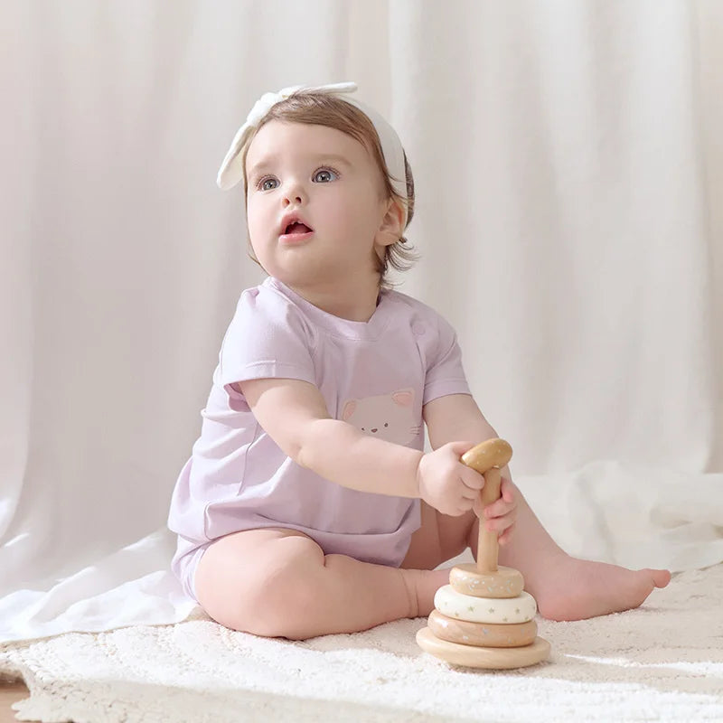 Dave Bella Brand Baby Short Sleeve Jumpsuit Romper Newborn Casual Cotton Comfortable