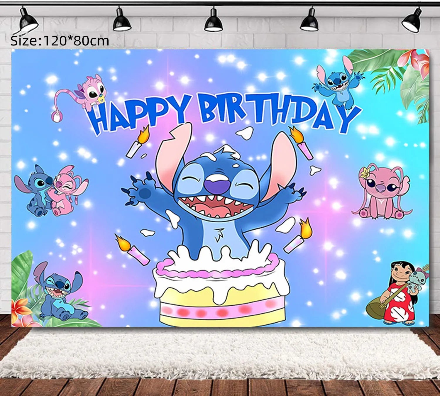 Lilo&Stitch Party Supplies Cup, Plates, Tablecloth, Balloons, Cake Toppers, Gift Box Birthday Party Decoration