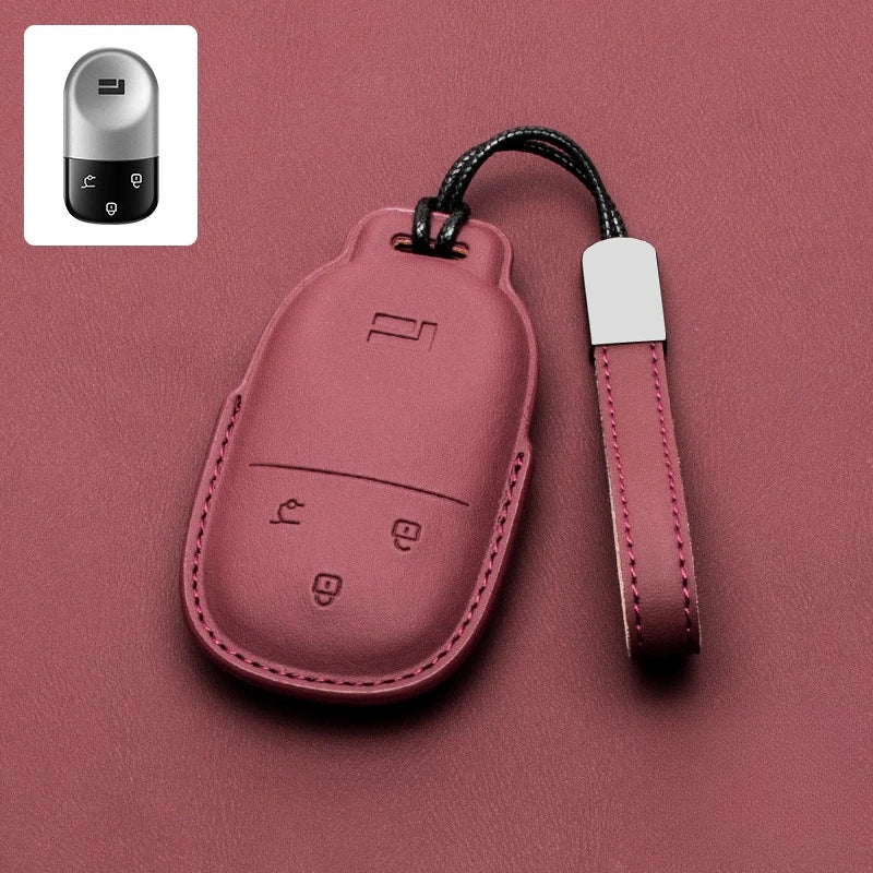 Rox01 2024 2025 2026 Car Leather Key, Cover Remote Case Cover Car Keychain Holder Bag Accessories