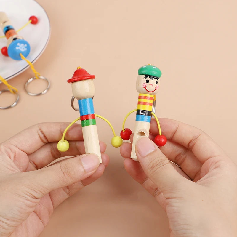5/12/20pcs wooden pirate whistles – fun kids party favors.