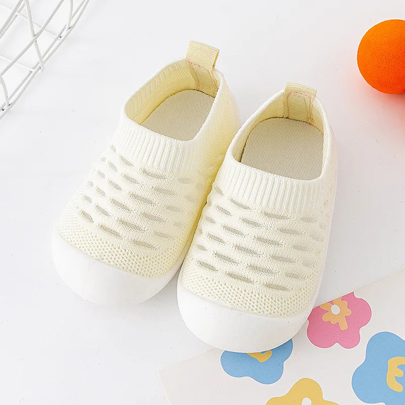 Baby Shoes Anti-slip Breathable Infant Crib Floor Socks with Rubber Sole for Children Shoes Soft Bottom Slippers