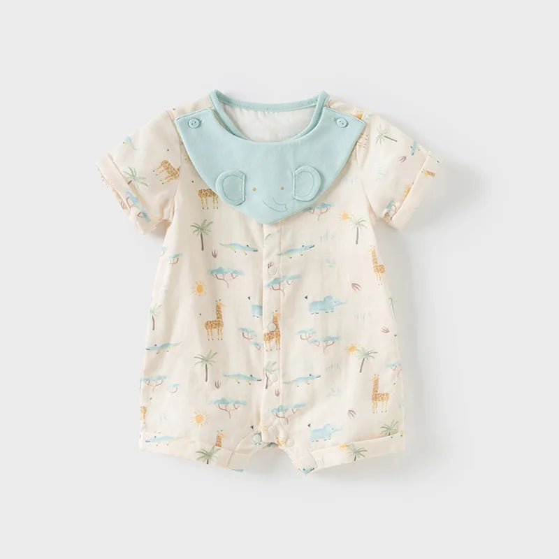Dave Bella Brand Baby Jumpsuit , Cute Cartoon Animal Print