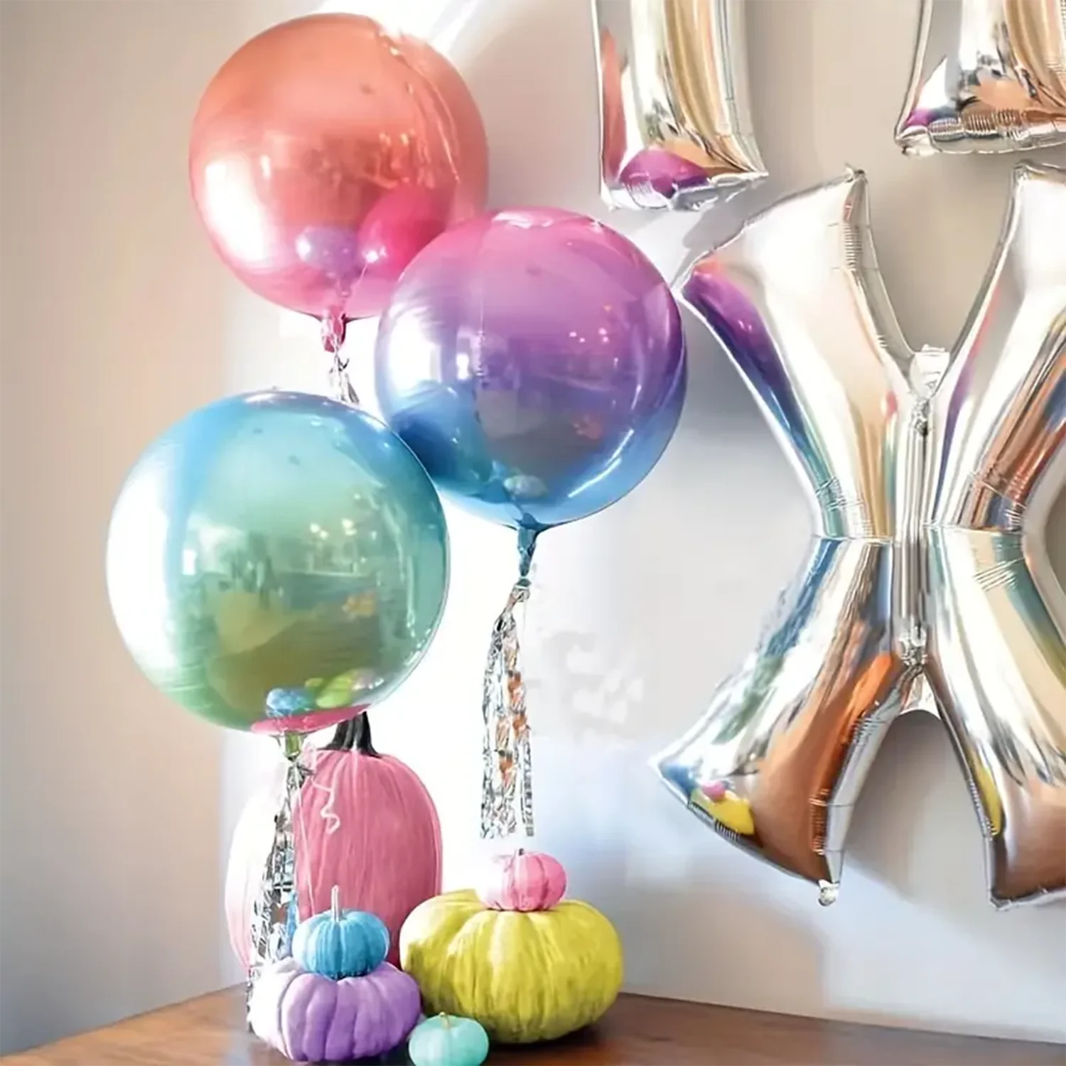 Round Gradient Balloons – 5pcs Party Decoration