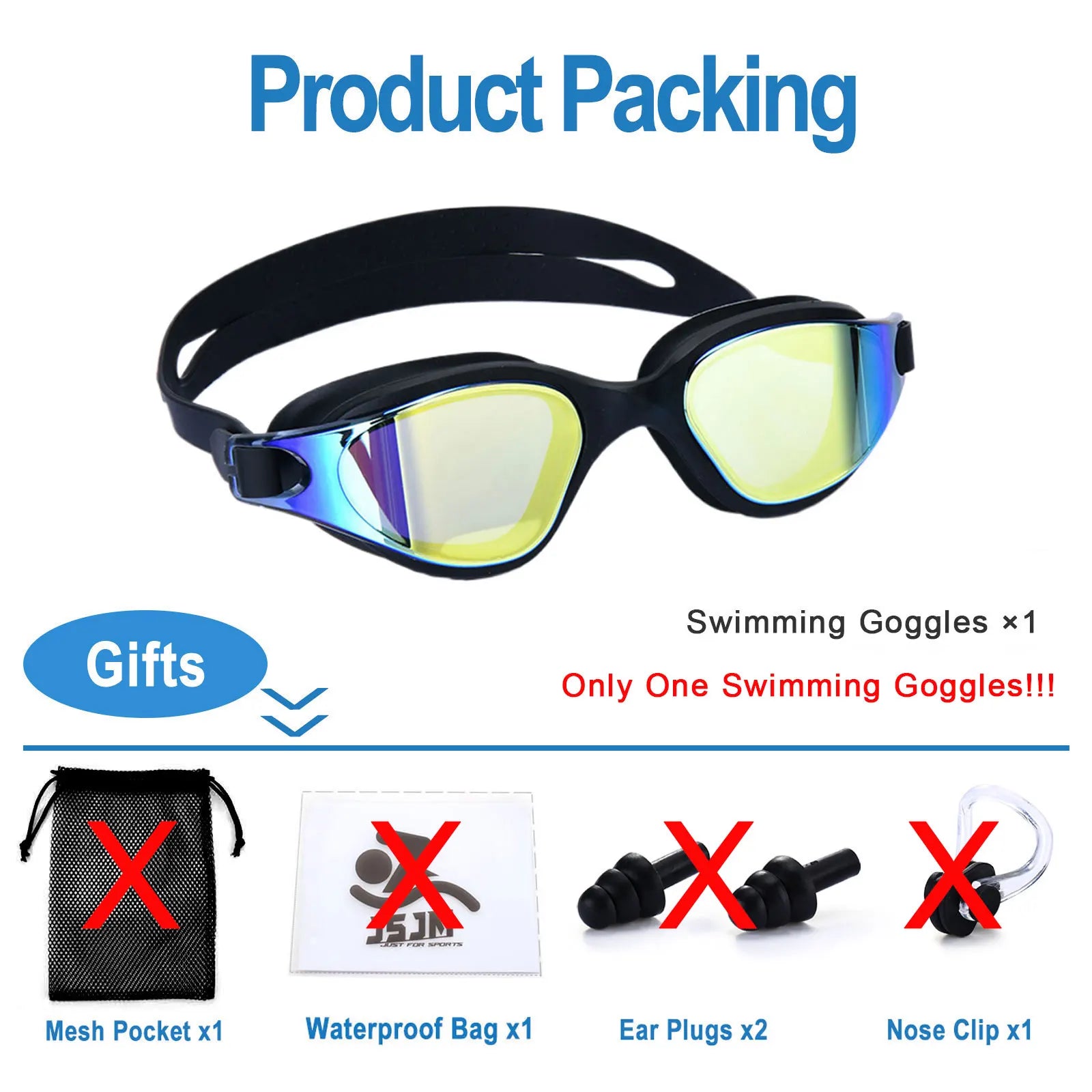 Unisex Swimming Goggles – Anti-Fog Swim Glasses