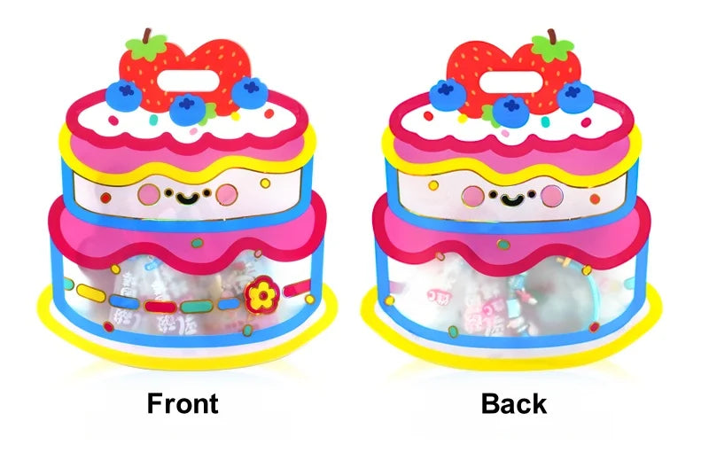 20pcs cute cartoon candy bags with handles – perfect for kids’ snacks, cookies, and birthday party treats.