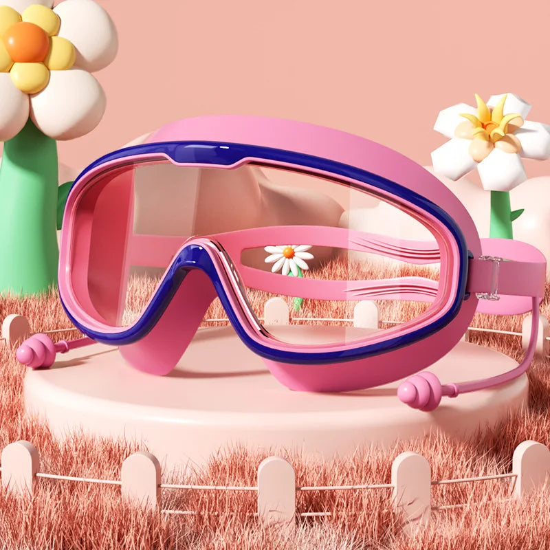Goggles Large Frame Waterproof and Anti Fog Swimming