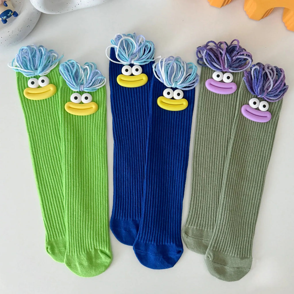 Funny Colorful Cartoon Knee-High Socks