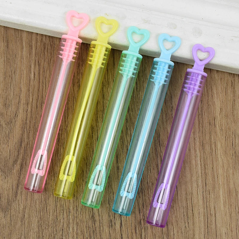10–50pcs colorful heart bubble bottles – fun kids party favors and gifts.