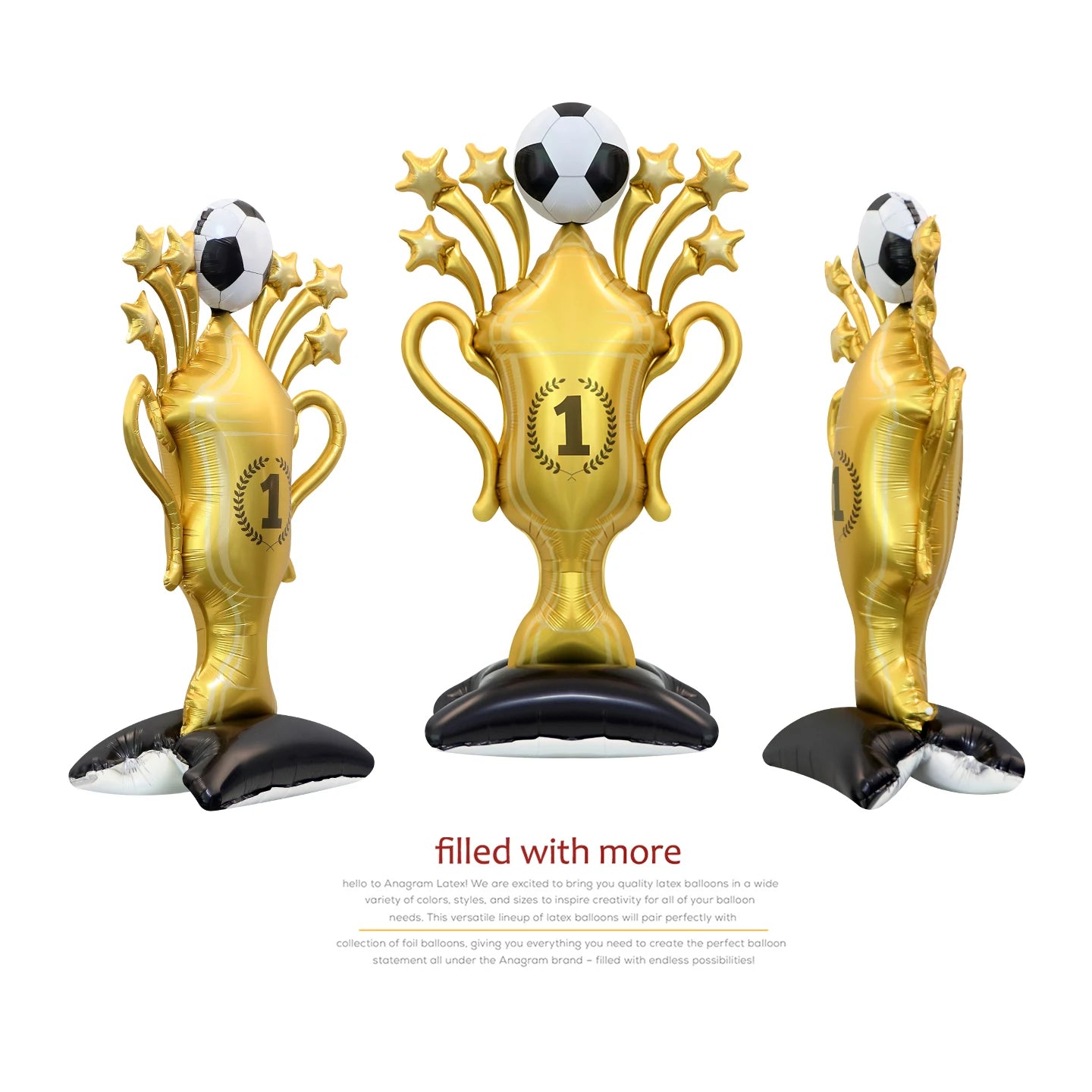 Birthday Party 4D Football Trophy Balloon.
