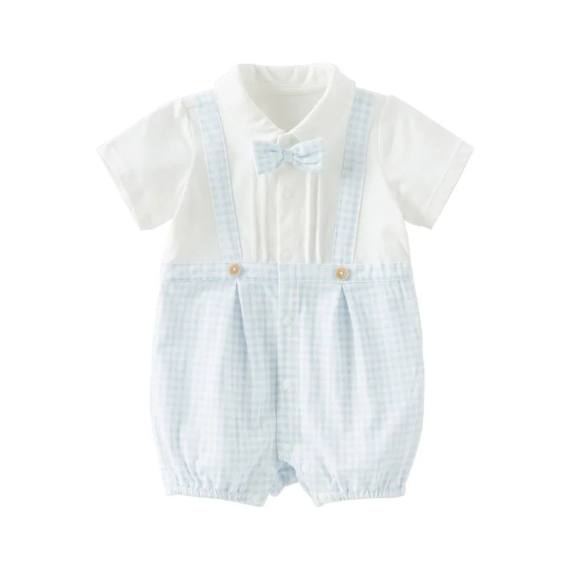 Dave Bella Short Sleeve Cotton Baby Jumpsuit