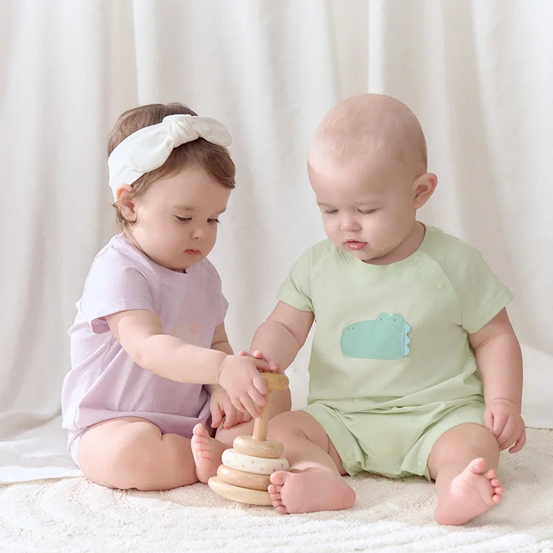 Dave Bella Brand Baby Short Sleeve Jumpsuit Romper Newborn Casual Cotton Comfortable