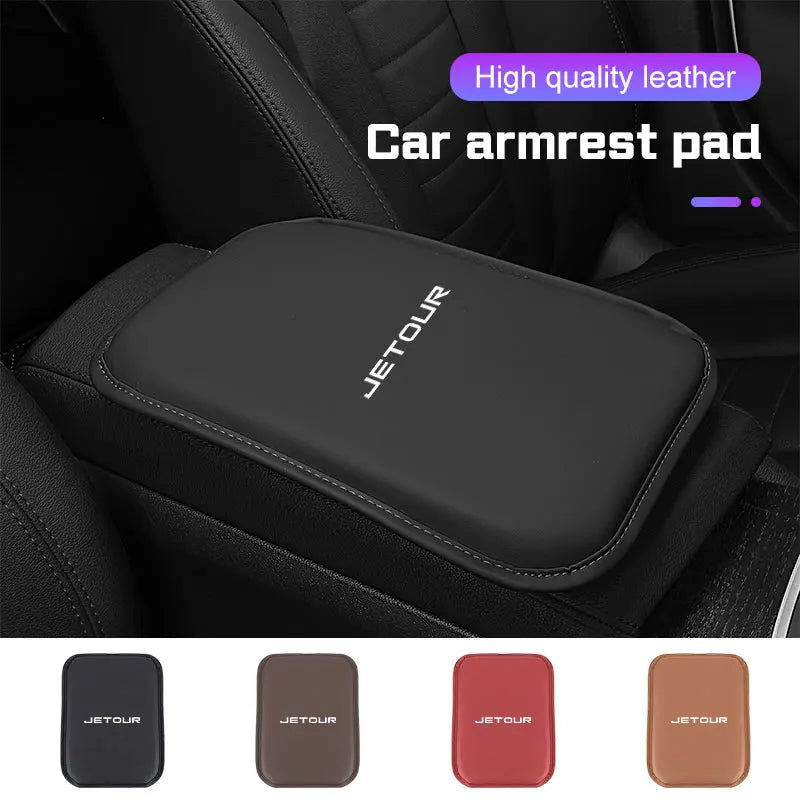 For Jetour T3  Leather Car Armrest Box Mat Accessories Center Console Protector Cushion