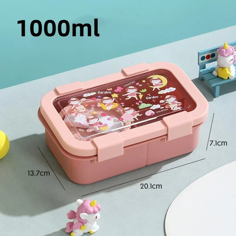 Cute Portable Compartment Kids Lunch Box