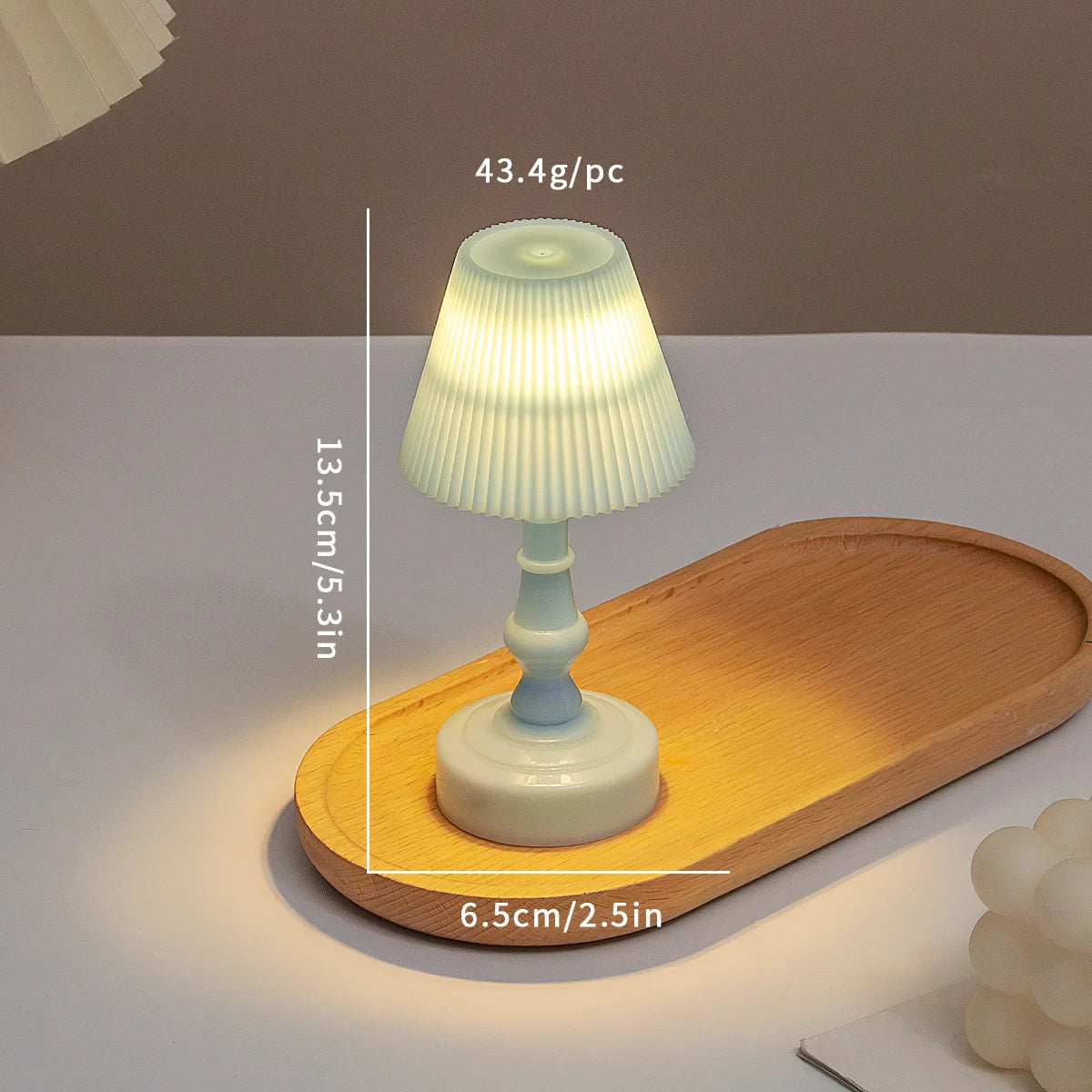 Miniature Flower Bud Table Lamp Night Light Furniture Home Model Decor Toy Doll, House Accessories Table