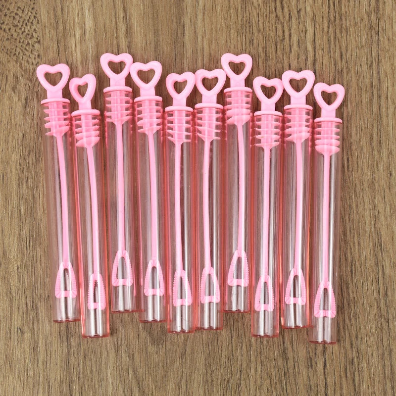 10–50pcs colorful heart bubble bottles – fun kids party favors and gifts.