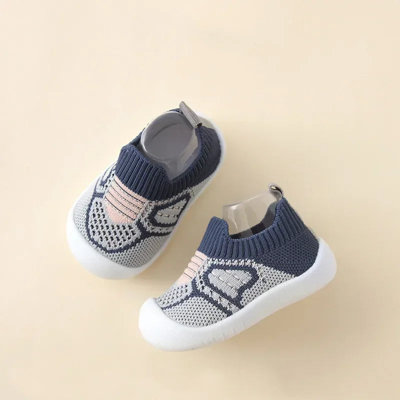 Baby Shoes Anti-slip Breathable Infant Crib Floor Socks with Rubber Sole for Children Bottom Slippers